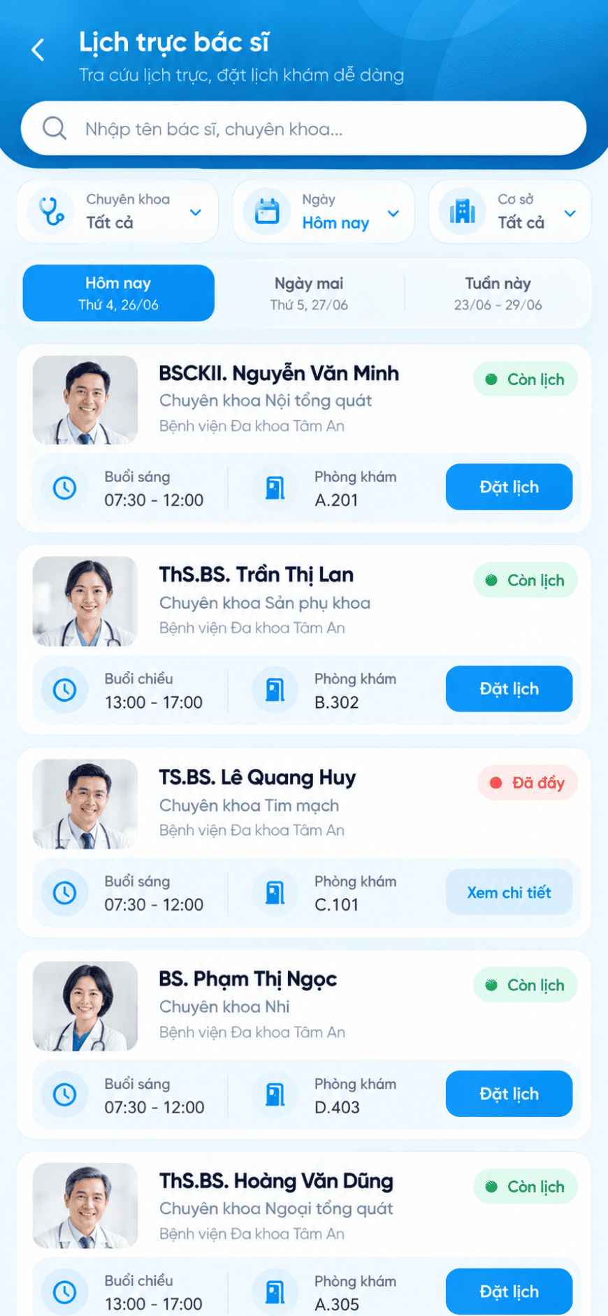 App Bệnh viện / Phòng khám